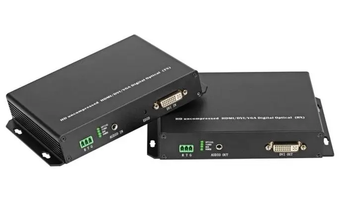 

Uncompressed DVI Optical Transceiver DVI+USB Fiber Optic Transmitter KVM to Fiber Single Multimode LC Port