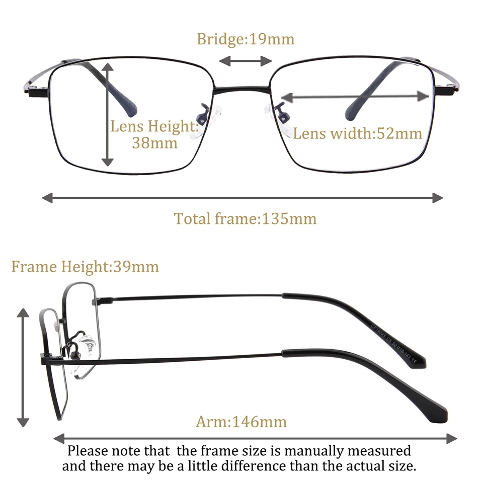 Men Progressive reading glasses metal progressive Eyeglasses lunette progressive femme better than bifocal glasses clear on top