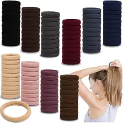 100PCS cravatte per capelli per donne ragazze fasce per capelli spesse senza soluzione di continuità cravatte per capelli elastici nessun danno titolari di coda di cavallo accessori per capelli da donna