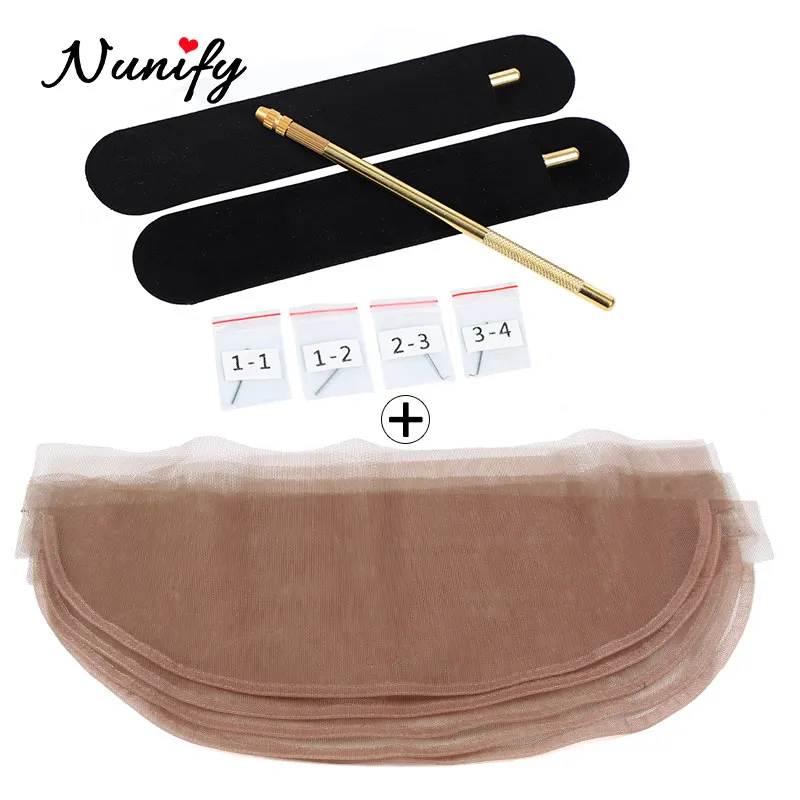 

Nunify Hd Lace For Wig Making With Ventilating Needles 1-1 1-2 2-3 3-4 Crochet Needle With Metal Holder 4X4 13X4 Wig Lace Fabric