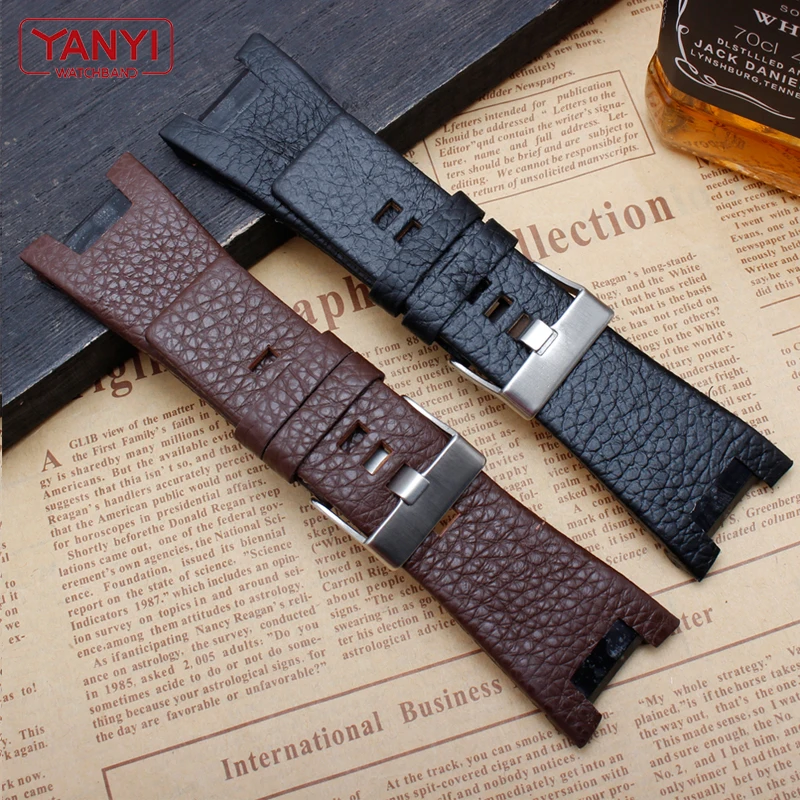 Genuine Leather Bracelet 32mm watchband for diesel watch strap wristwatches band for DZ1216 DZ1273 DZ4246 DZ4247DZ287 watch band