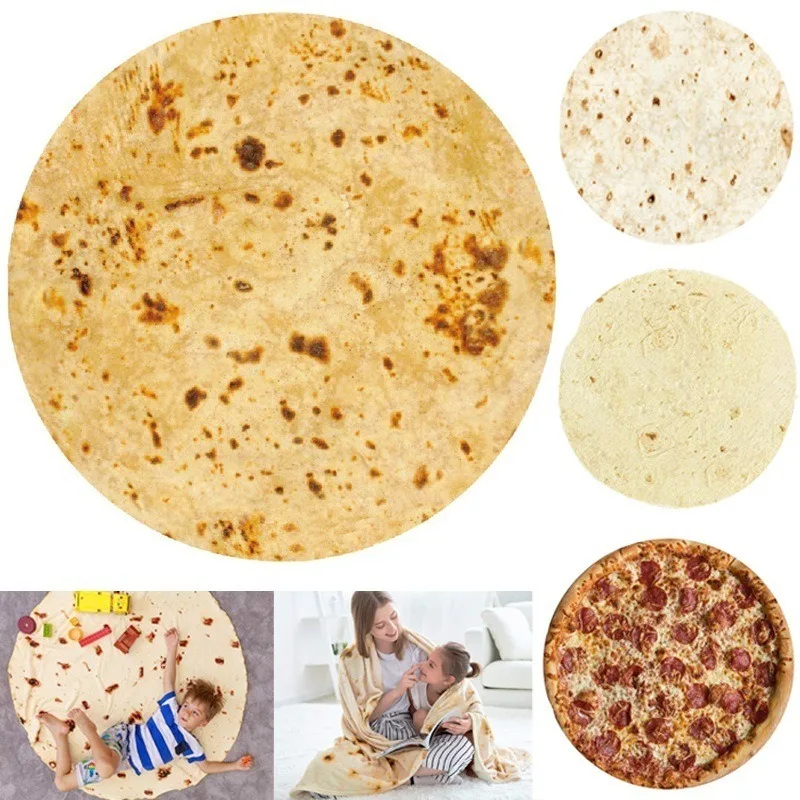 Mexican Tortilla Blanket Food Flour Tortilla Adult Soft Giant Corn-Style Blanket