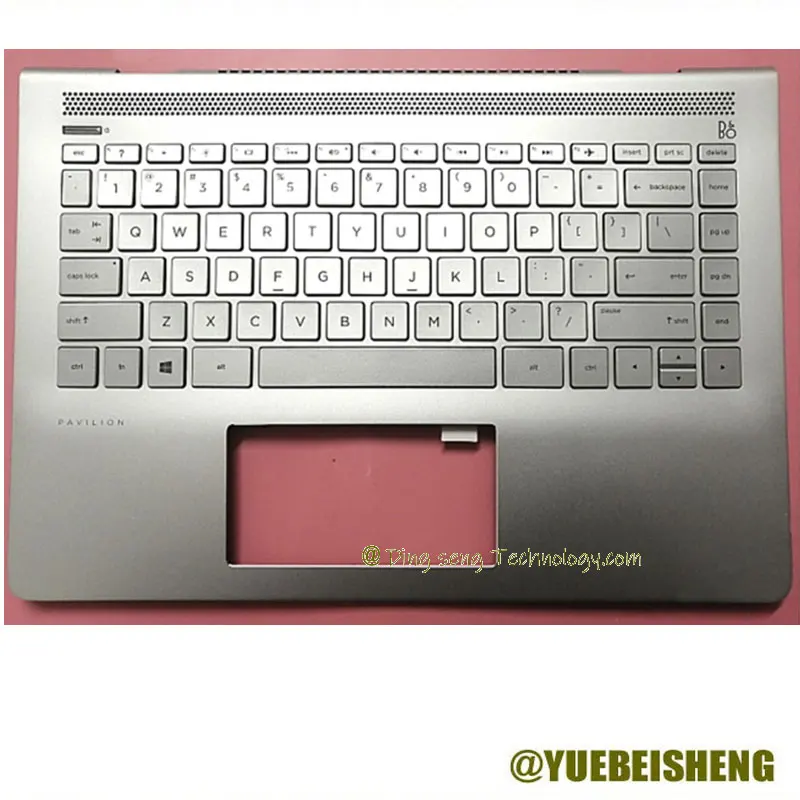 YUEBEI     95%New/org for HP PAVILION 14-BF 14-BF153SA 14-BF046TX 14-BF042TX TPN-C131 palmrest US keyboard upper cover Backlight