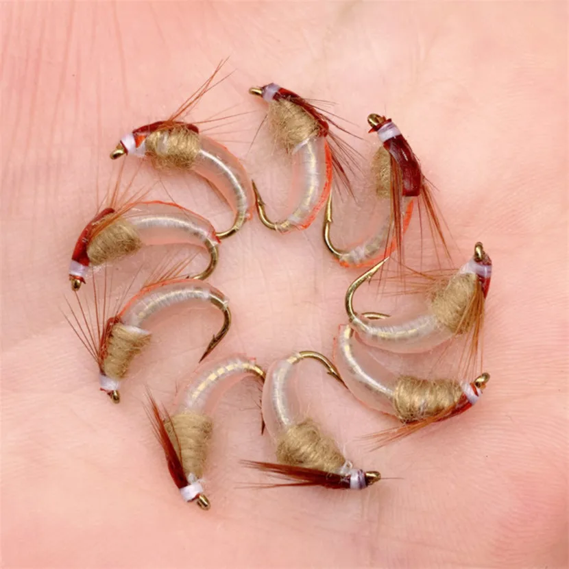 3/6Pcs Angeln Fliegen Realistische Nymph Scud Fly für Trout Fly Angeln Streamer Binden Künstliche Köder Köder – Detail 7