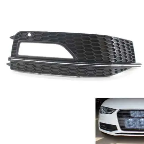 

Right Side Gloss Black Front Bumper Fog Light Grill Grille For Audi A4 B8 S4 S-Line 2013-15 14 8K0807682 M