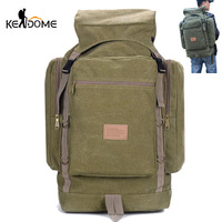 60L 80L Men Military Bag Tactical Backpack Canvas Army Bag Large Travel Camping Hiking Mountaineering Outdoor Sport Bag XA106D