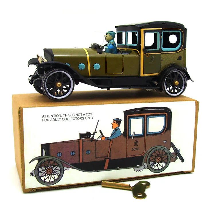 Colección Retro de coches mecánicos para niños, juguete de cuerda, lata de Metal, vintage, coches españoles, mecanismo de relojería, regalo para niños