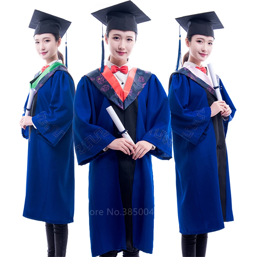 University Student College High School Girl Uniform Graduation Class Group Academic Dress Jacket+Hat Male Female Outfit