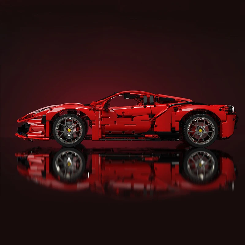 Mechanical High-Tech Series Supersonic 458 Racing Car Red Supercar Building Blocks 3380pcs Bricks Toys Gift 10304