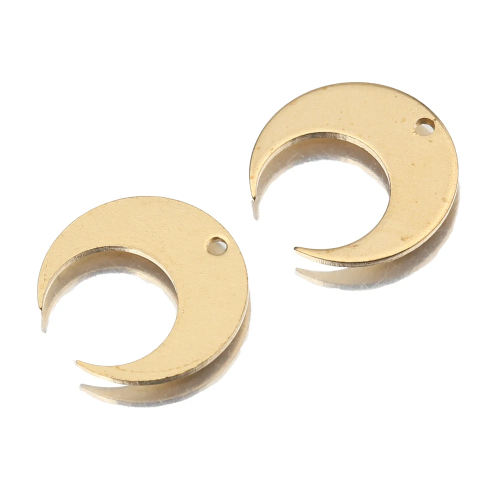 20pcs/Lot Original Brass Crescent Charms For Mystic Moon Earrings Bracelet Necklace Celestial Jewelry Making Supplies Wholesale