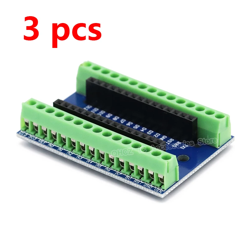 3pcs NANO V3.0 3.0 Controller Terminal Adapter Expansion Board NANO IO Shield Simple Extension Plate For Arduino AVR ATMEGA328P