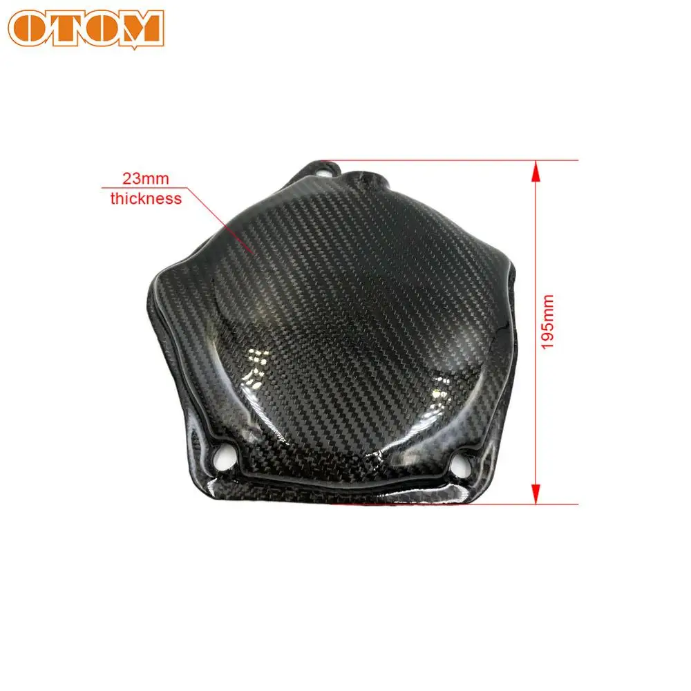 OTOM Motorcycle Clutch Cover Protector Guard Carbon Fiber For KAWASAKI KX250F KXF 250 2013-2016 Pit Dirt Bike Accessories