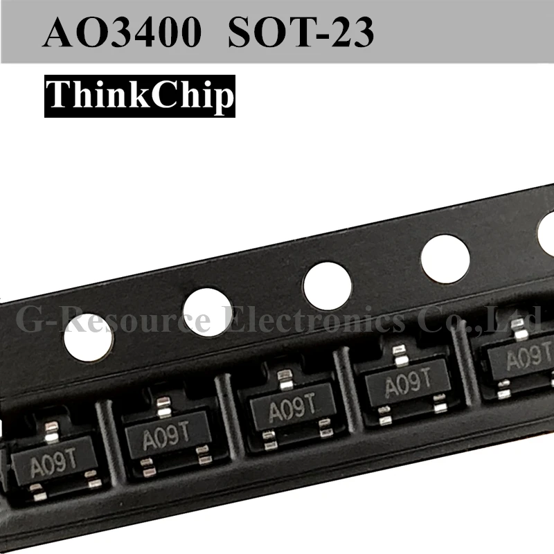 

(100 шт.) AO3400 /AO3400A /3400 A09T SOT-23 SMD транзистор с полевым эффектом, N-канальный, новый, оригинальный, с функцией «транзистор»