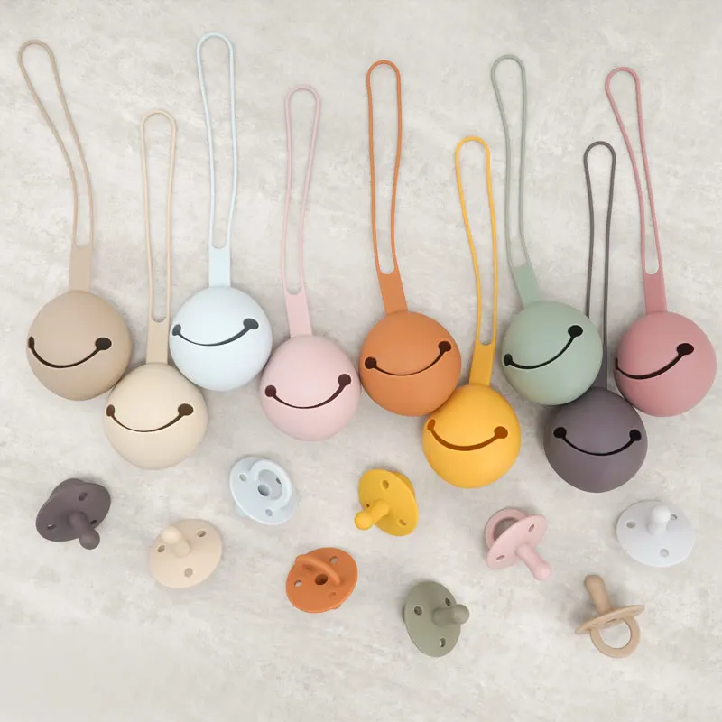 100%Food Safe Approve Silicone Nipple For Newborns Personalized Infant Pacifier Holder Portable Nipple Case Baby Accessories