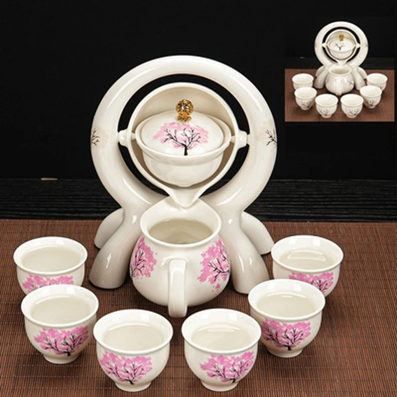 Automatic Kung Fu Tea Set, Creative Lazy Anti-Hot Tea Infuser, Cradle-style Rotating Water, New Product