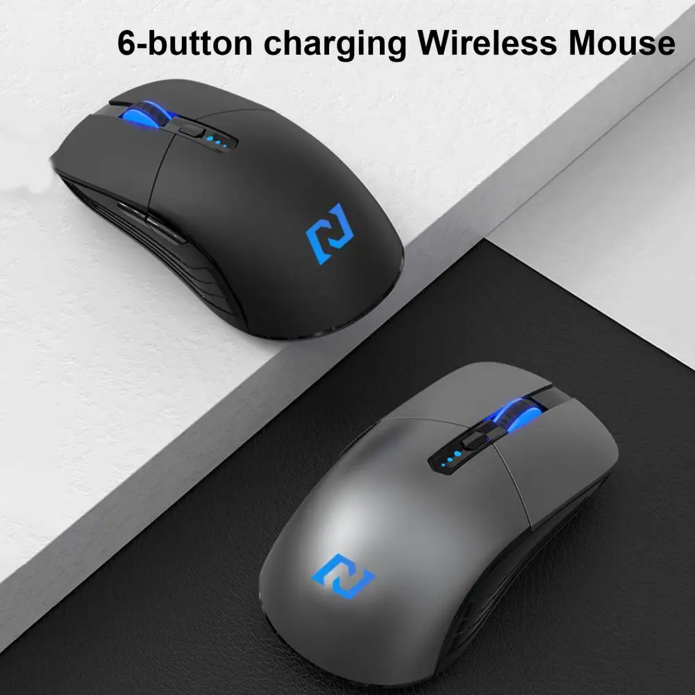 Compact  Practical G12 Wireless Mouse LED 2.4G Slient Buttons Rechargeable Computer Optical Engine Gaming Mice for PC Gamer