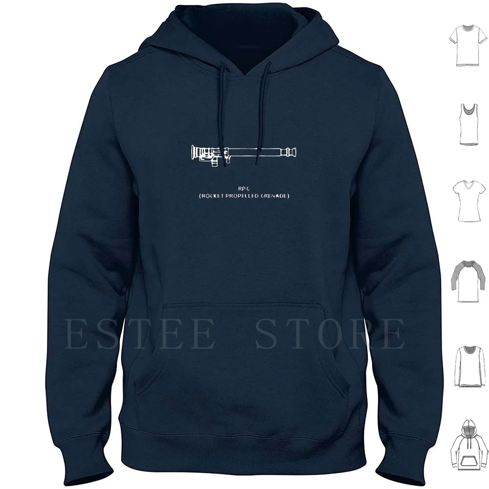 R . P . G . Hoodies Long Sleeve Rocket Gun Weapon Military Rpg P Explosive Missile Launcher Propelled Half Life Hl