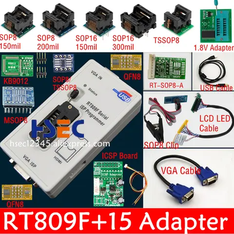 Newest Original RT809F Serial ISP Programmer with SOP8 adapter bios universal programmer better than CH341A EZP2023 EZP2025