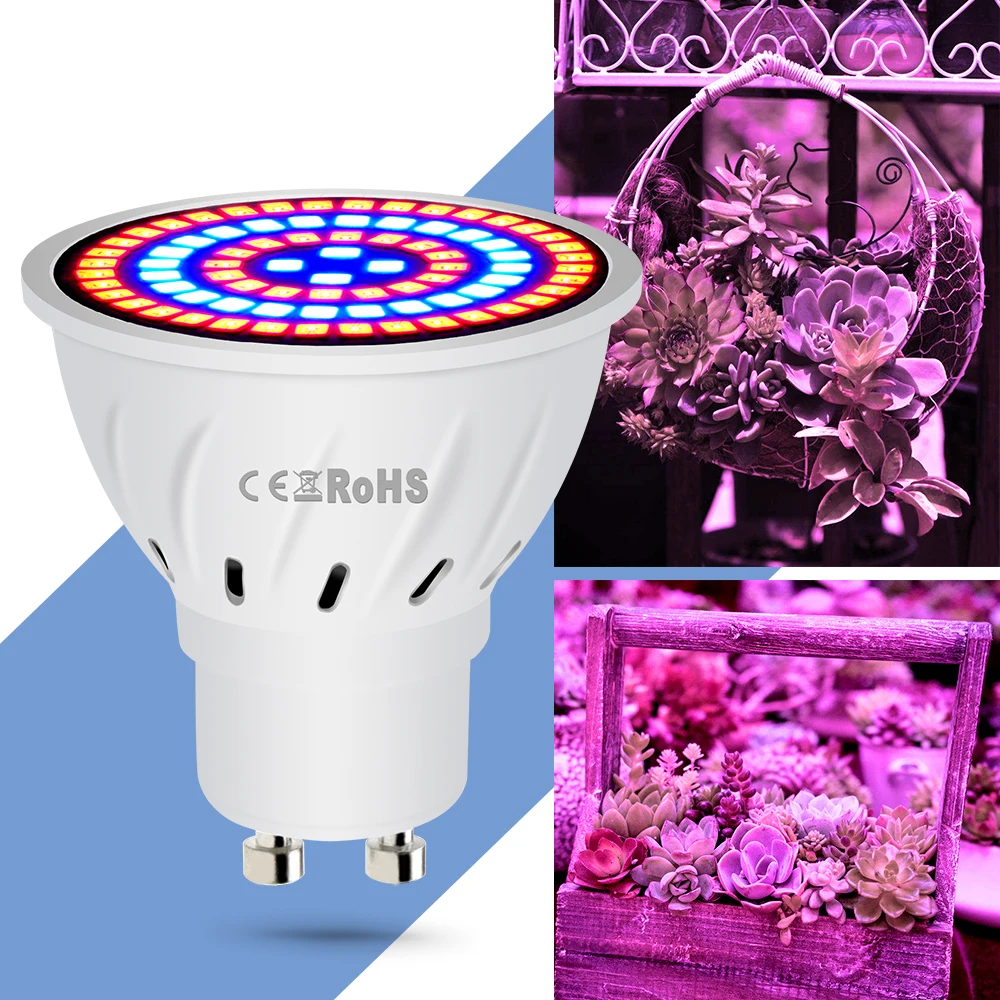 New Led B22 Hydroponic Growth Light E27 Led Grow Bulb MR16 Full Spectrum 220V UV Lamp Plant E14 Flower Seedling Fitolamp GU10