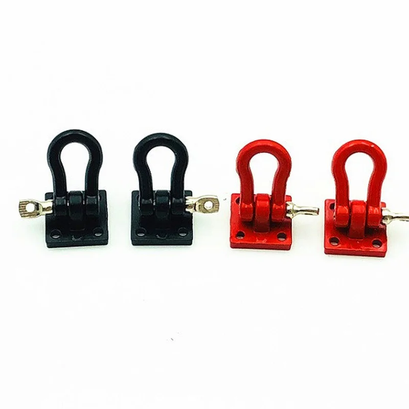 2Pcs Trailer Towing Buckle Tow Hooks Metal Climbing Trailer Shackles for 1/10 RC Simulation Climbing Car