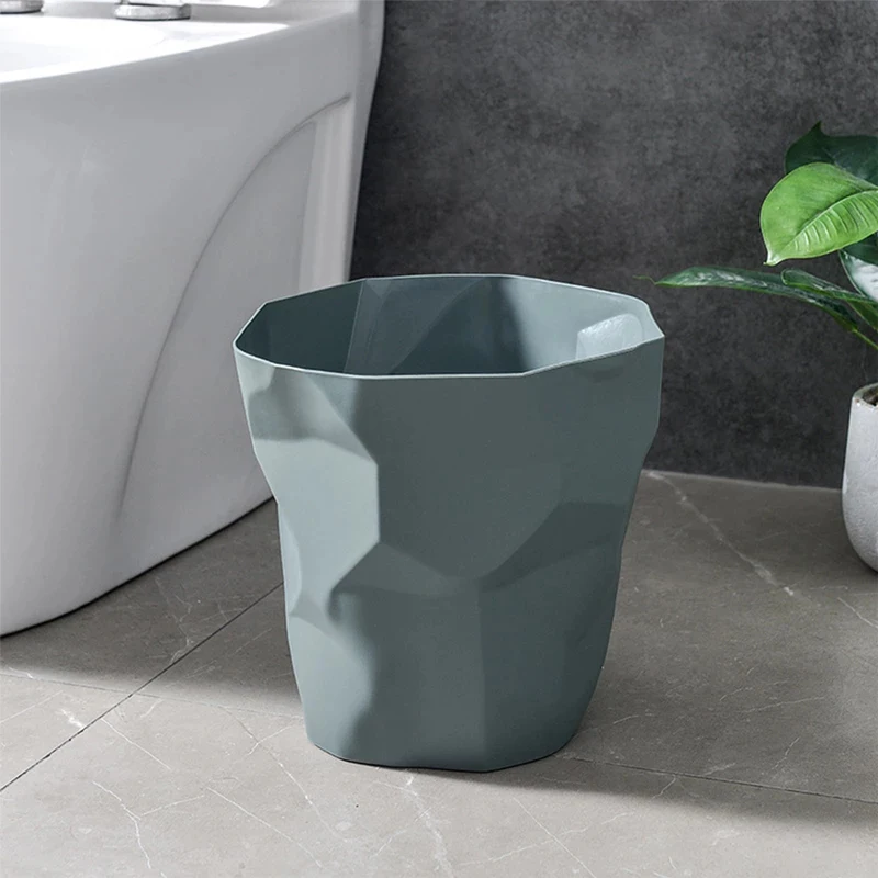 

Creative Folding Irregular Folds Durable Trash Can Bathroom Kitchen Supplies Storage Bucket Flower Pot Bathroom Toilet Paper Bas