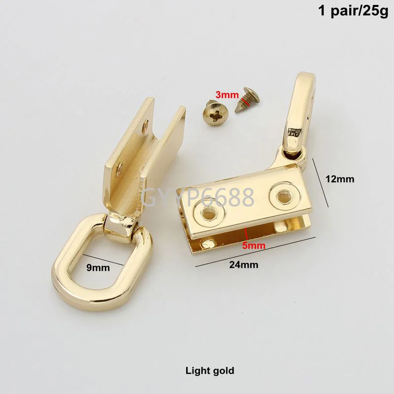 10pcs 24*12mm 9mm inner metal side clip for lady fashion handbag metal strap clips decorative bag accessories