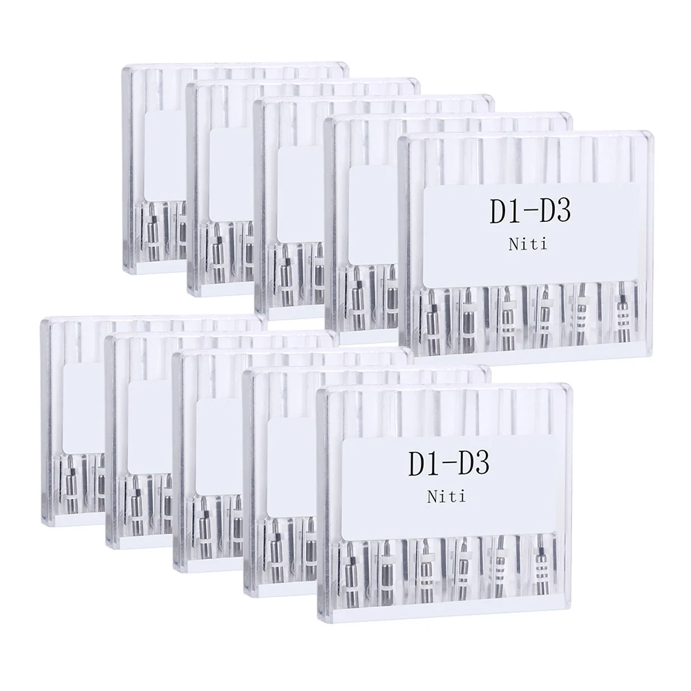 AZDENT Dental Rebehandlung Motor Wurzelkanal NiTi Feile D1-D3 6 Teile/schachtel Entfernen Füllmaterial Vor Kanal Reshaping – Detail 3