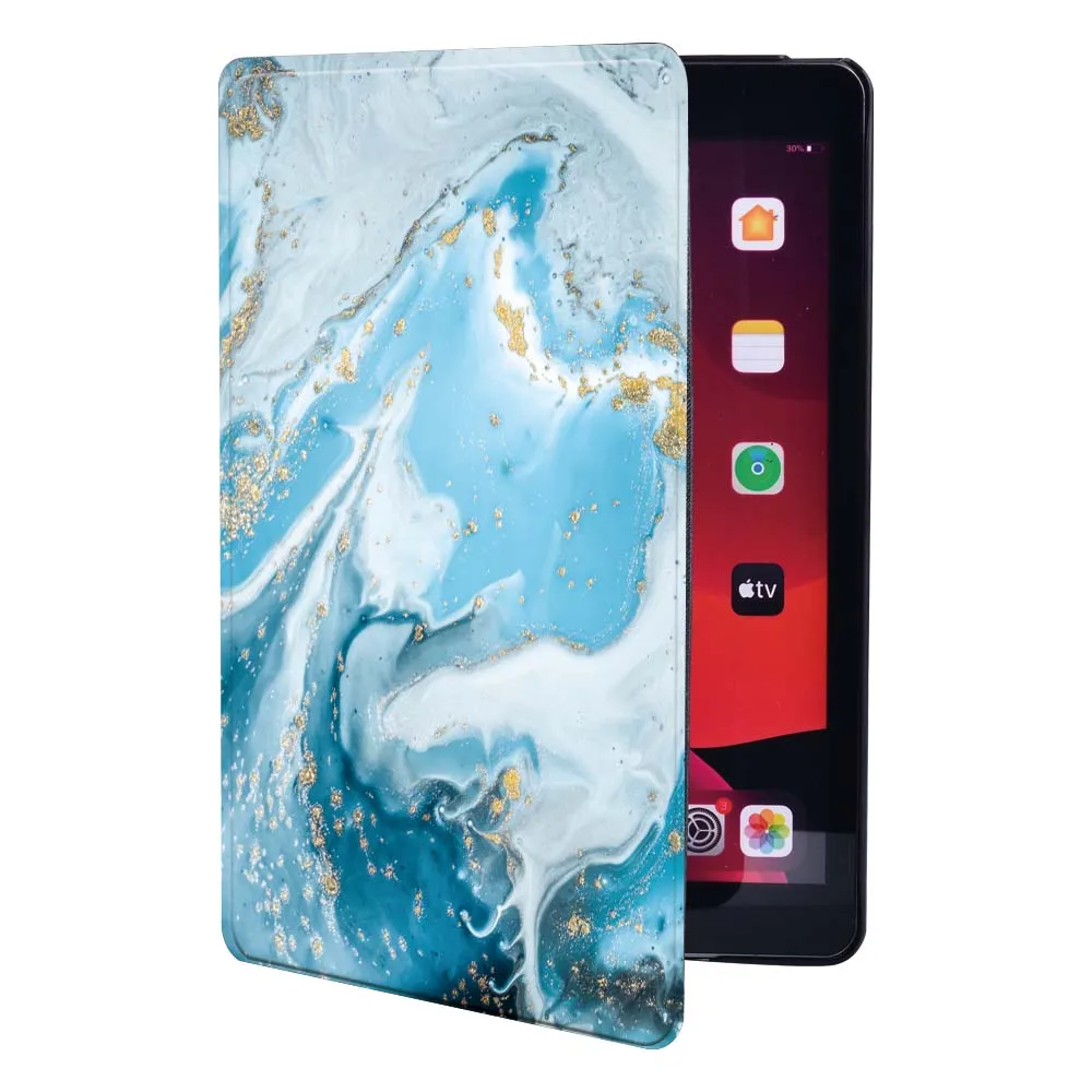 Tablet-Hülle für iPad 9. Generation 2021, Marmormuster-Hülle, Funda für Apple iPad 9 10,2 Zoll, Leder-Klappständer-Hülle