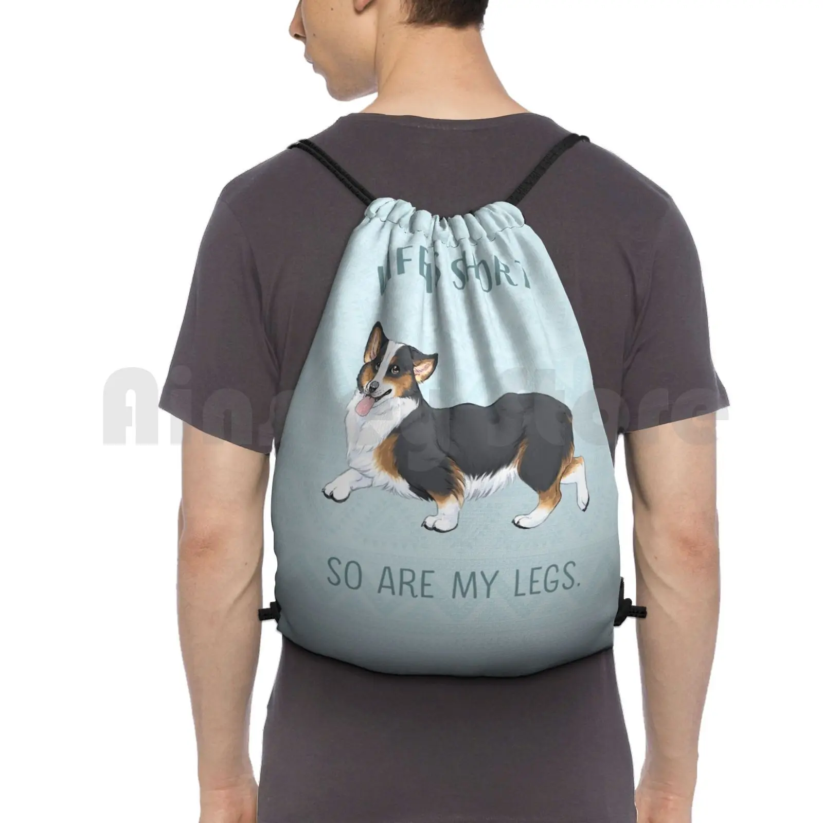 

Life Is Short. So Are My Legs. / Pembroke Welsh Corgi Backpack Drawstring Bags Gym Bag Waterproof Pembroke Welsh Corgi