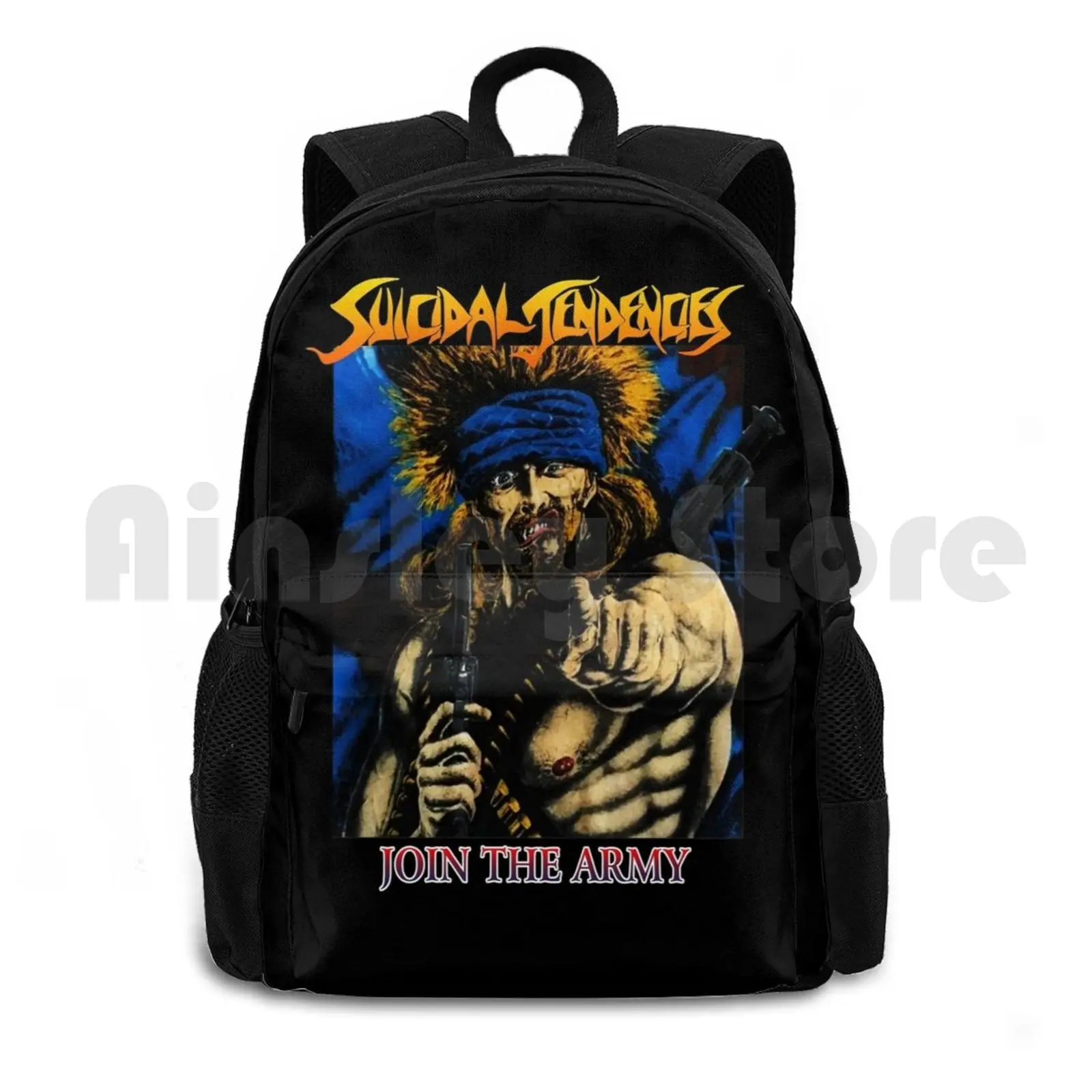 Join The Army Suicidal Band Tendencies Fight On Outdoor Hiking Backpack Riding Climbing Sports Bag Suicidal Tendencies Suicidal