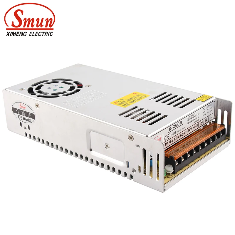 D-250B 250W 5V 24V Dual Output Switching Power Supply 5VDC 20A/24V 6A SMPS