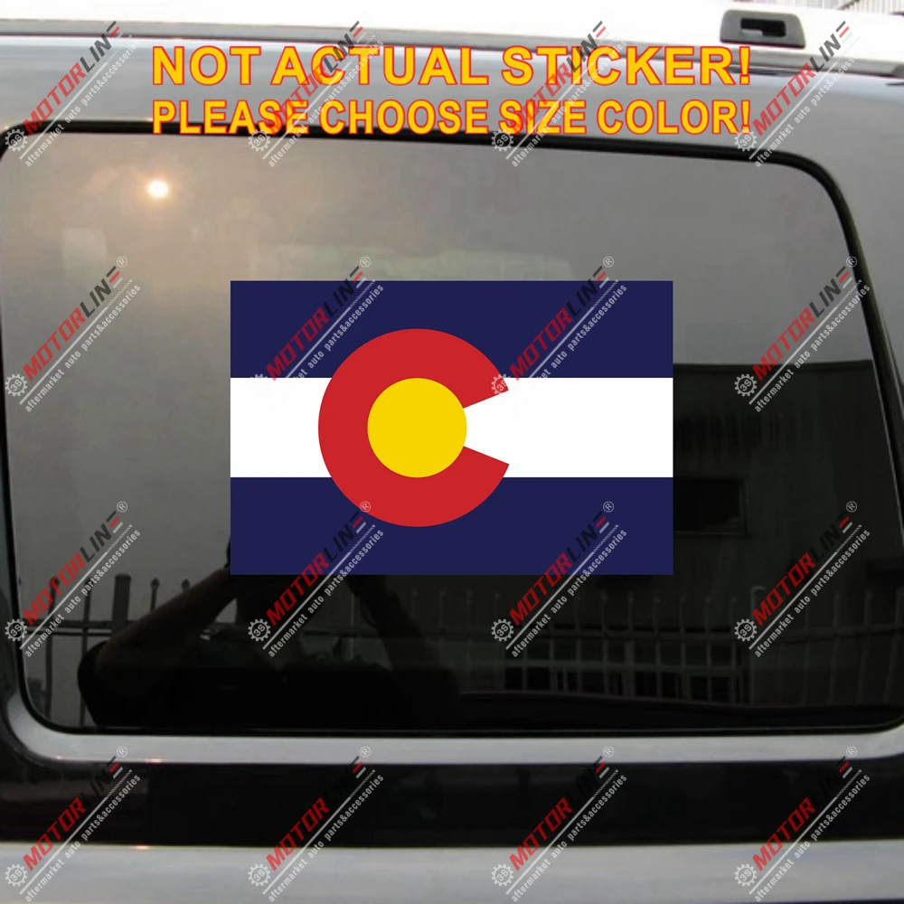 

Colorado Flag CO US State Decal Sticker Car Vinyl reflective glossy pick size