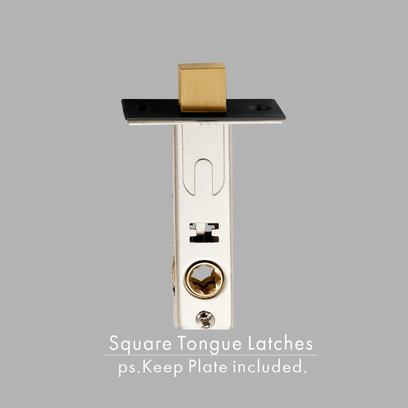 DOOROOM Lock Case Mortise Tubular Latch Oblique Tongue Square Tongue