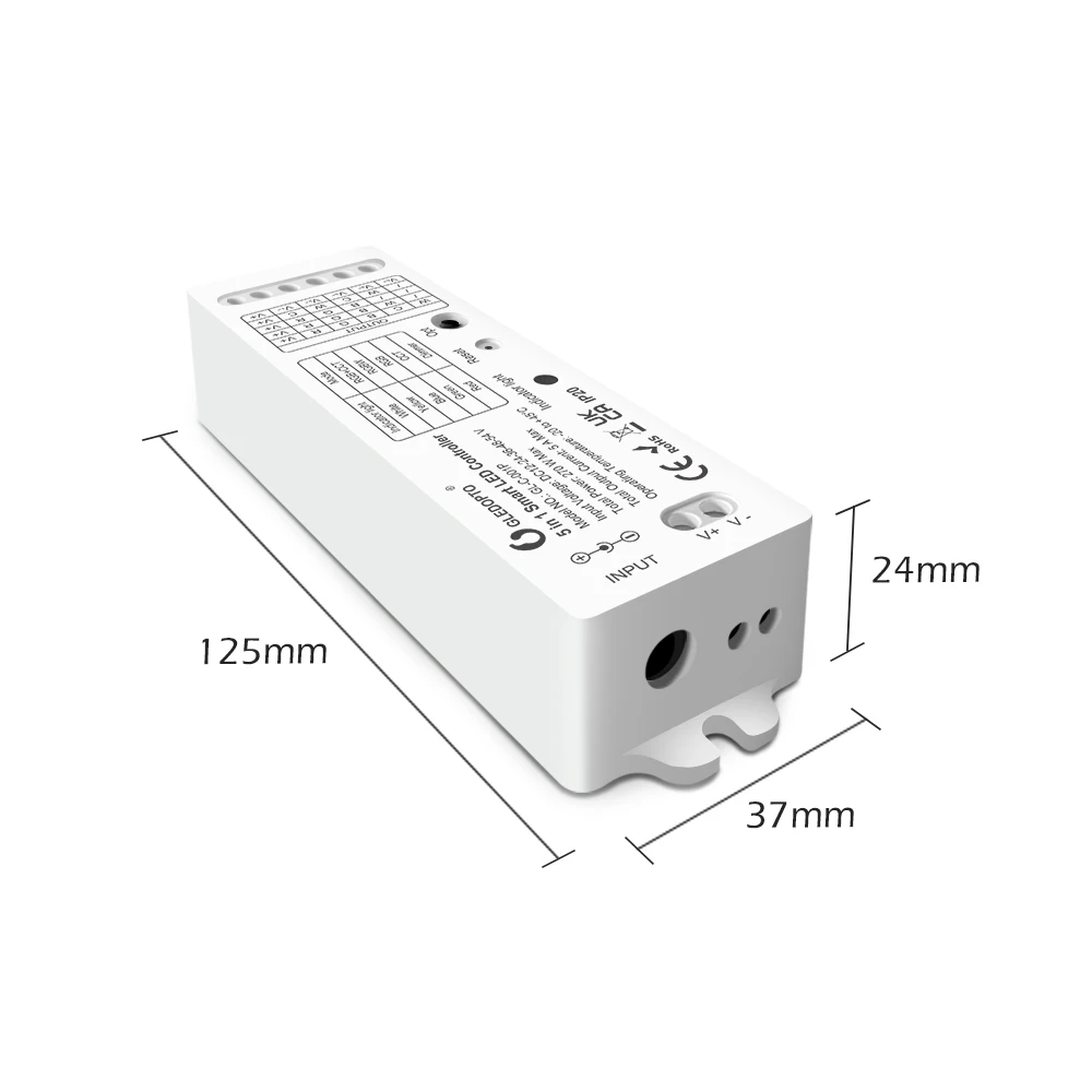 Zigbee 3.0 5 in 1 Smart Led Controller RGB CCT RGBW Dimmer Compatible Tuya Echo Smartthings Conbee Hub Alexa Google Home