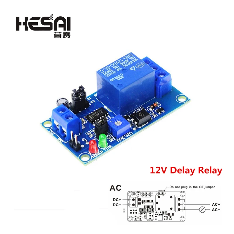 Smart Electronics DC 12V Digital Time Delay Relay LED Display Cycle Timer Control Switch Adjustable Timing Solid State Relay