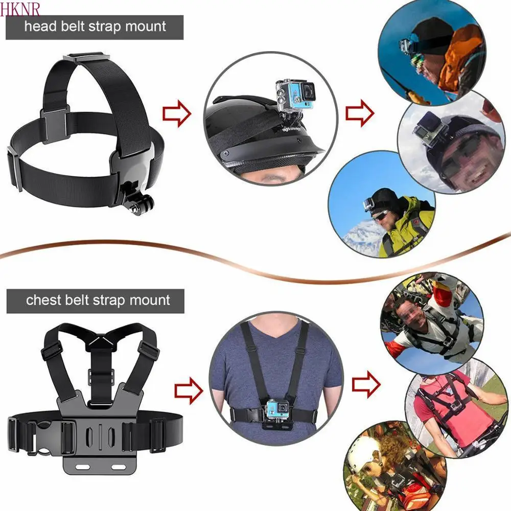 EKEN H9R H9 Action Gopro กล้องสำหรับ7 6 5 4 3 2 SJCAM SJ5000 EKEN,อุปกรณ์เสริมชุด Xiaomi Yi 4K Gopro Hero