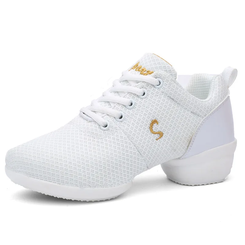 Woman Dance Shoes Sneakers Girls Sports Soft Outsole Breathable Mesh Practice Shoes Modern Jazz Lightweight Comfortable