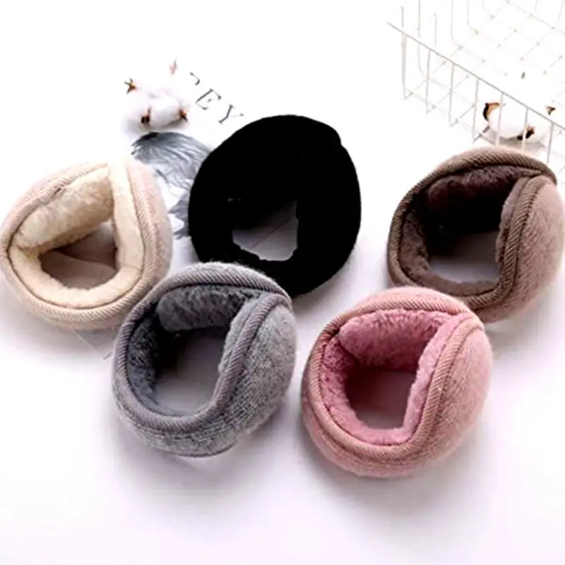 ขนแกะ Earmuffs ฤดูหนาวอุ่นสำหรับ Men & Women Soft Plush Muffs หูกลางแจ้ง Windproof สวม Earmuffs สำหรับกีฬาสวมใส่ทุกวัน