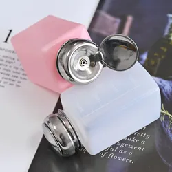 200-ML Nail Press Bottle Liquid Alcohol Gel Polish Holder Portable Acrylic Gel Polish Cleaner Remover Dispenser Duck Pump #23GH