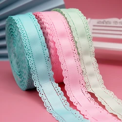 3cm 10Yards 1.25 pollici Hollowed Grosgrain Lace Rib Ribbon Floret Tape collana fai da te Bowknot Wedding Birthday Cake Wrapping Decor