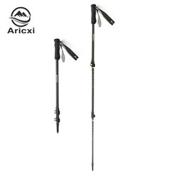 Aricxi Flip Locks Ultralight adjustable Trekking Pole Hiking Pole Trail Running Walking Stick Carbon Fiber