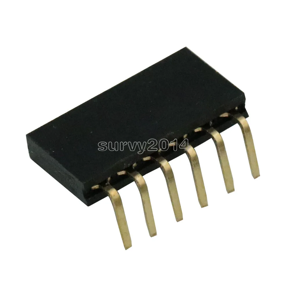 10Pcs 1x6Pin 2.54Mm Pitch Header มุมขวาเดี่ยวแถว Socket Connector