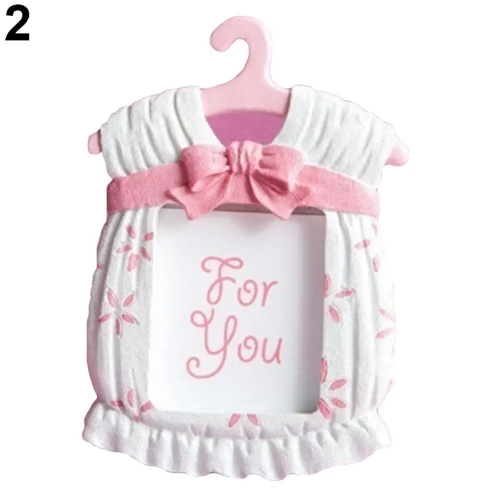 Cute Mini Dress Shape Photo Frame Baby Kids Birthday Synthetic Resin Photo Frame