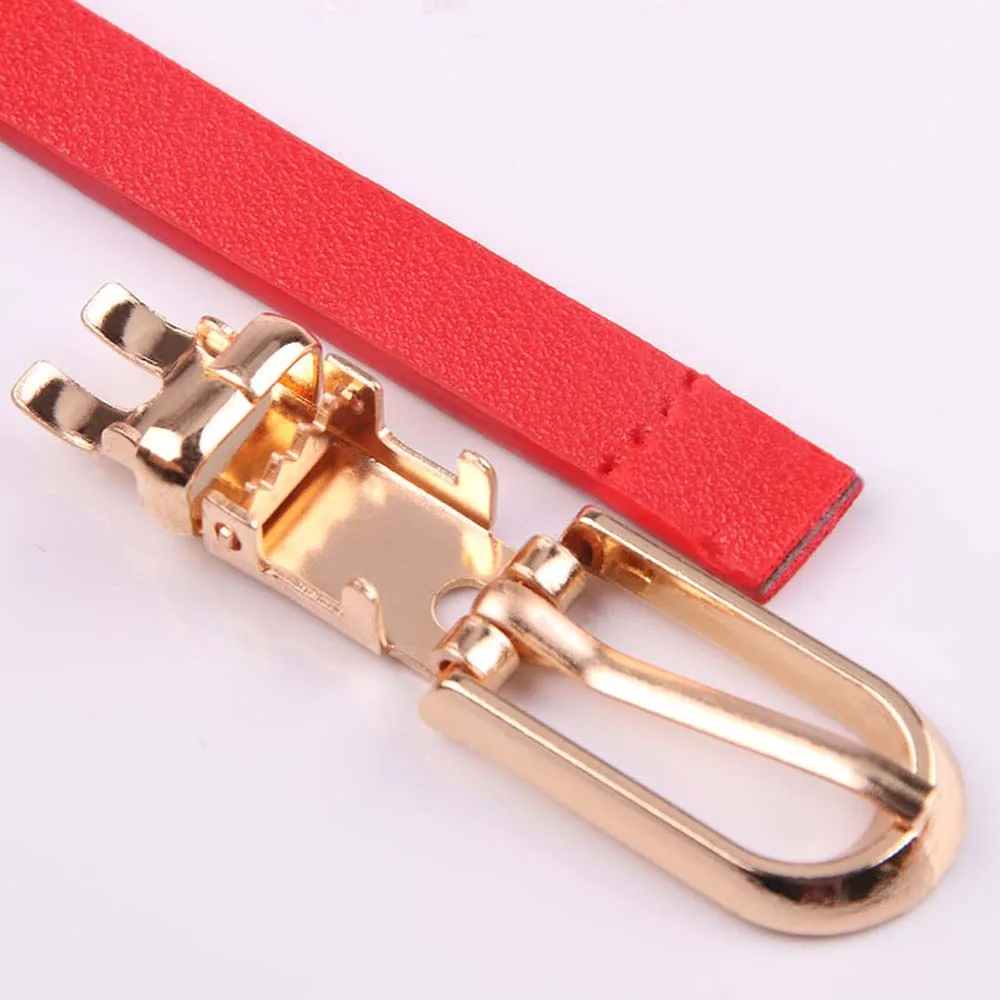 Women Faux Leather Belts Candy Color Thin Skinny Waistband Adjustable Belt Women Dress Strap cinturon mujer cinto feminino