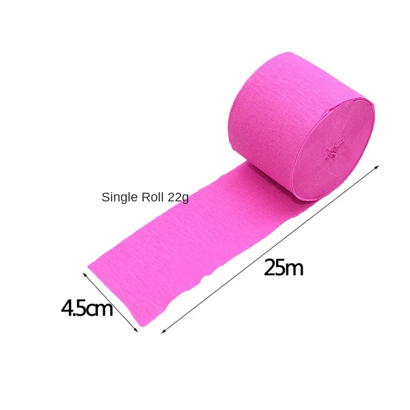 45mm 25meter Länge Crepe Papier Streamer Rolle Bunting DIY Papier Girlande Fotografie Kulissen für Hochzeit Geburtstag Party Decor – Detail 5