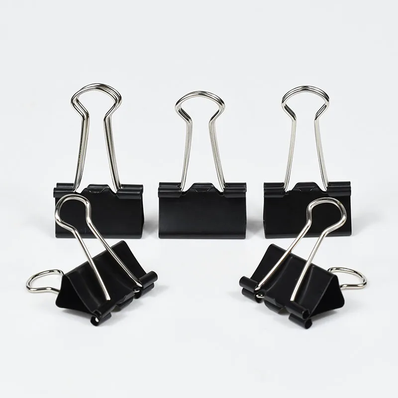 6225B Metal Binder Clips Home Office Books File Paper Organizer Clip Food ClipsStrong clamping force Easy classification
