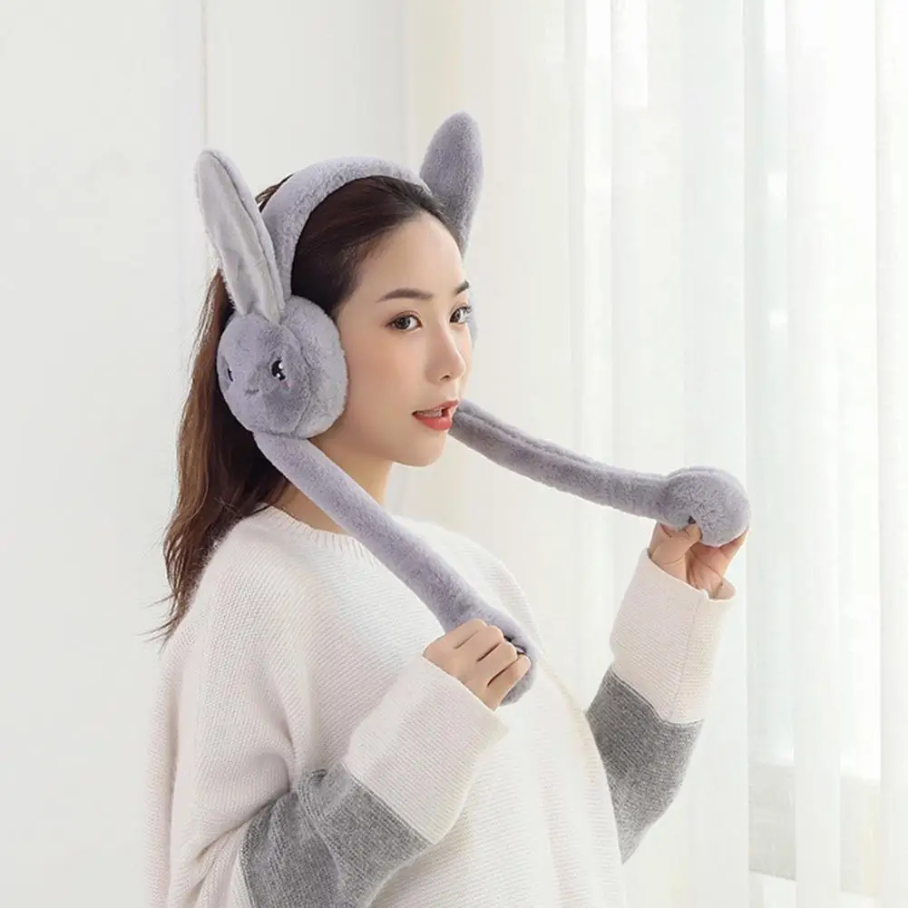 Earmuffs Lightweight Ear Muffs Rabbit Design Breathable  Beautiful Women Winter Rabbit Earmuff