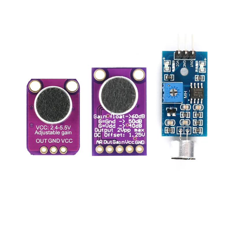 Electret Microphone Amplifier Module Stable MAX9814 MAX4466 Sensor For Arduino Auto Gain Detection Control Switch Sound