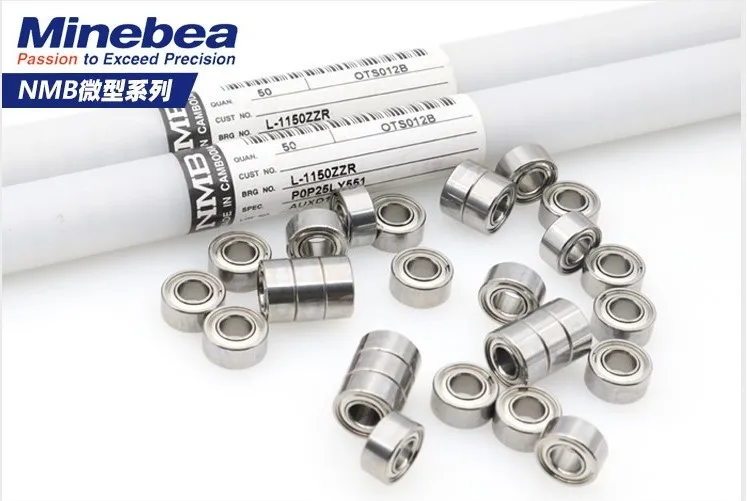 50 Stück NMB Minebea hochwertige Lager, Bohrungsgröße (ID) 1 1,5 2 2,5 3 4 5 6 7 8 9 10 mm, Miniatur-Rillenkugellager – Detail 3