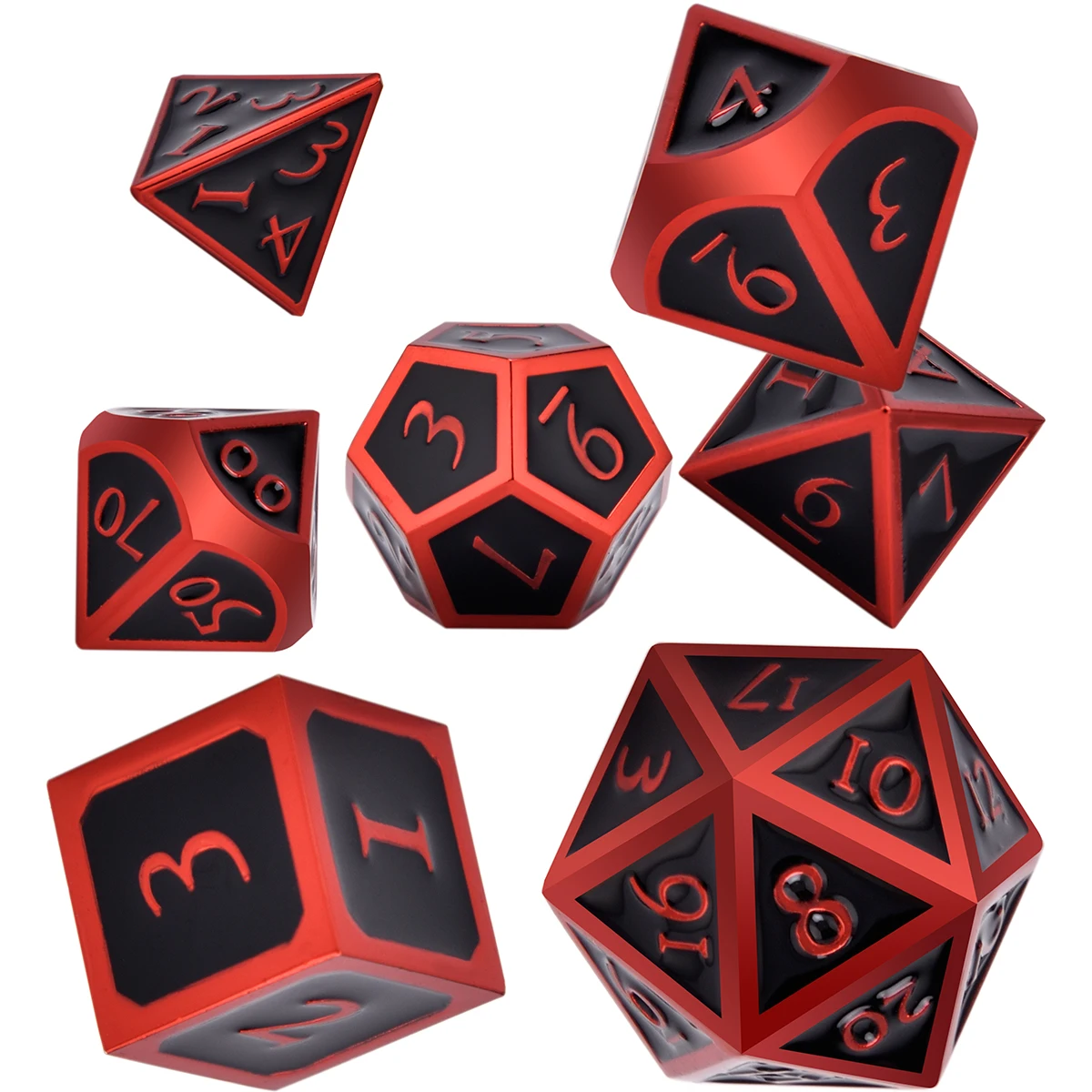 

DND Polyhedral Metal Dice Set D4 D6 D8 D10 D% D12 D20 for Tabletop Roleplaying Games